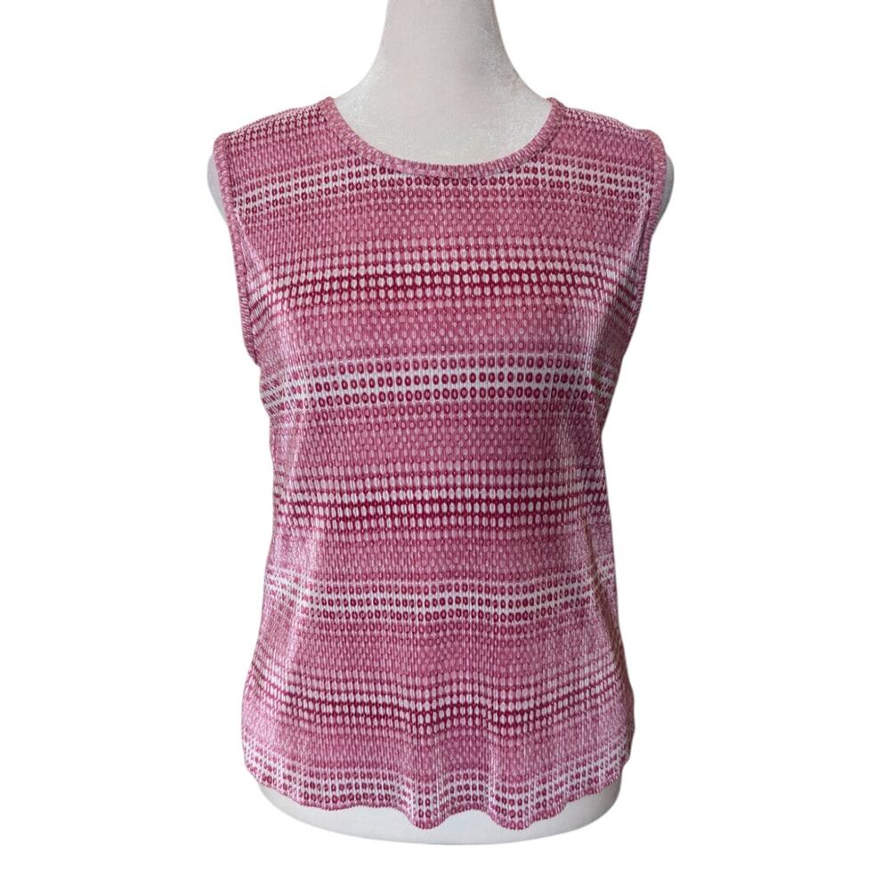 Vintage Plisse Hot Pink Y2K Bratz Barbie Tank Top Medium
